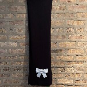 Kate Spade Black Scarf with White Bow